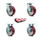 Service Caster 6 Inch Poly on Aluminum Caster Set with Roller Bearings 2 Swivel 2 Rigid SCC SCC-30CS620-PAR-2-R620-2 - alternate 4